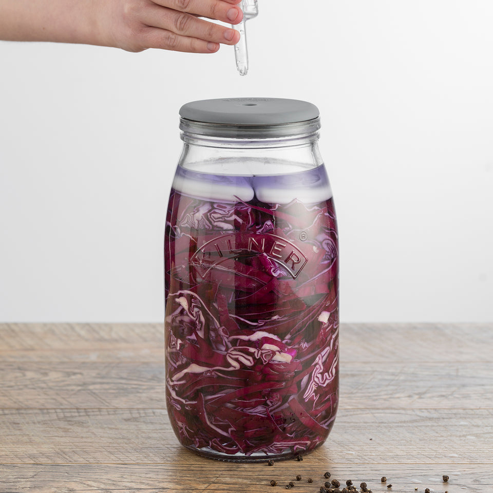 Fermentier-Set groß, Einmachglas mit Silikonventil, 3 Liter 8