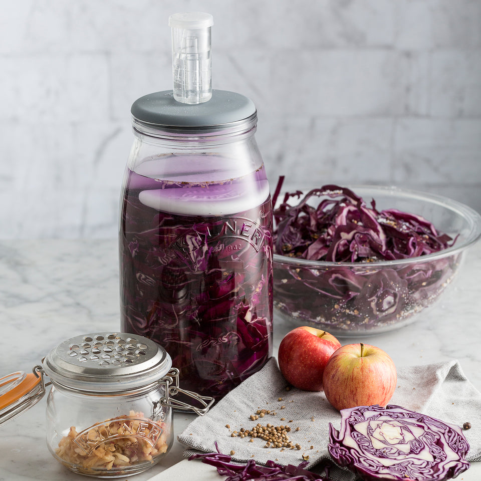 Fermentier-Set groß, Einmachglas mit Silikonventil, 3 Liter 7