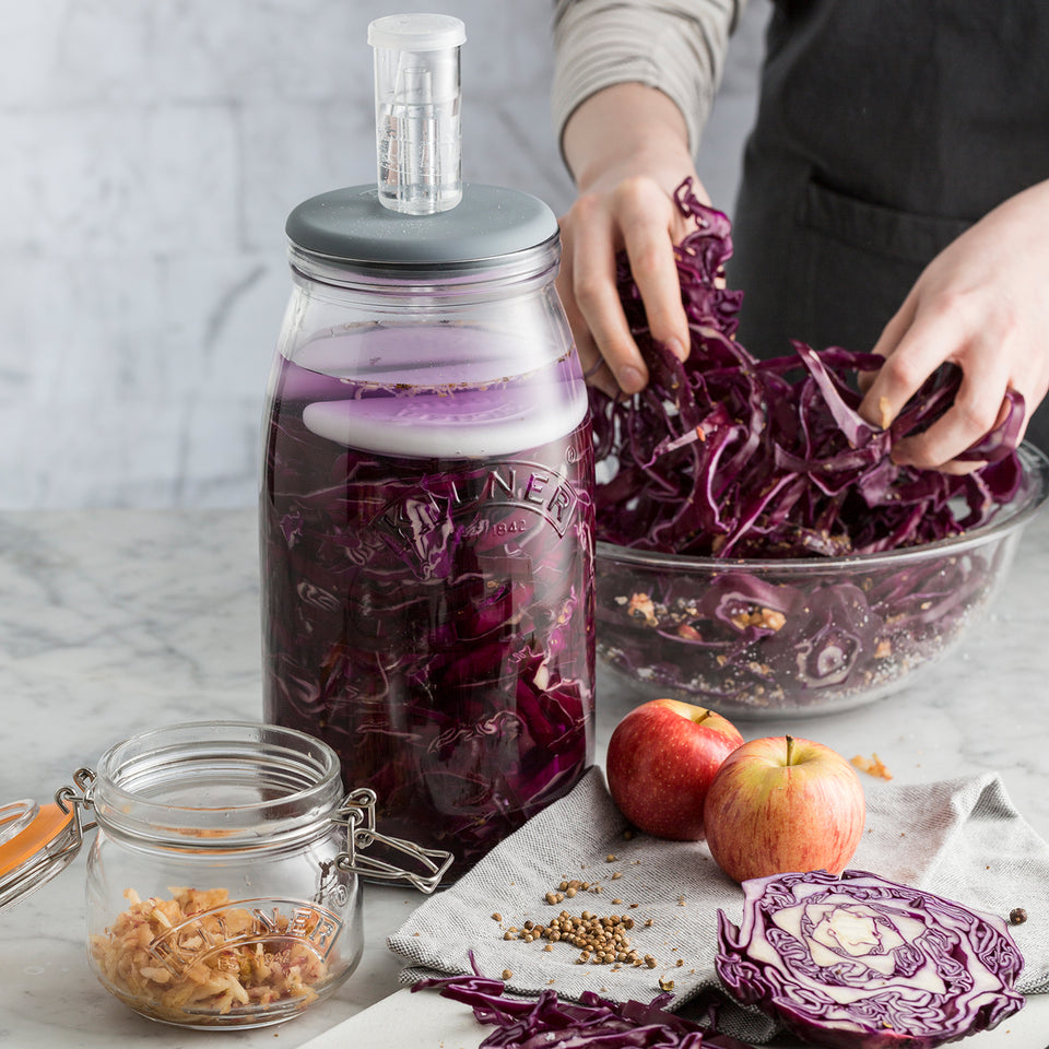 Fermentier-Set groß, Einmachglas mit Silikonventil, 3 Liter 4