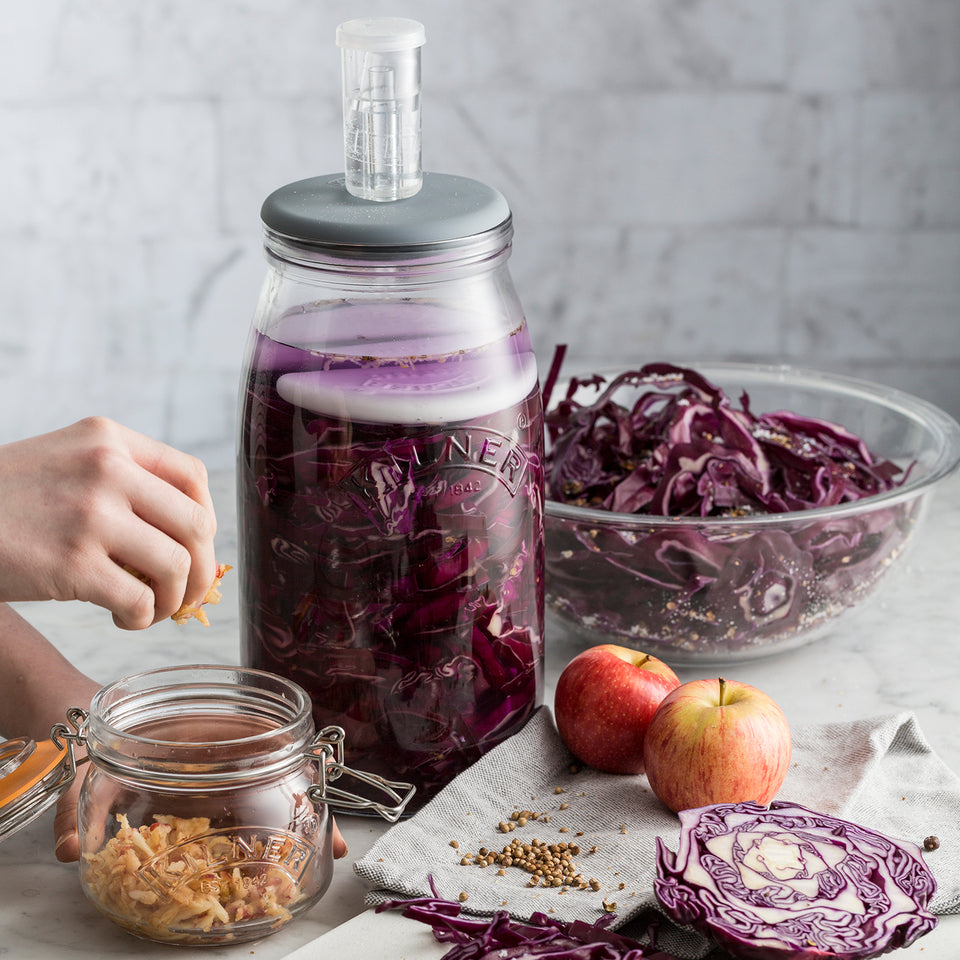 Fermentier-Set groß, Einmachglas mit Silikonventil, 3 Liter 6