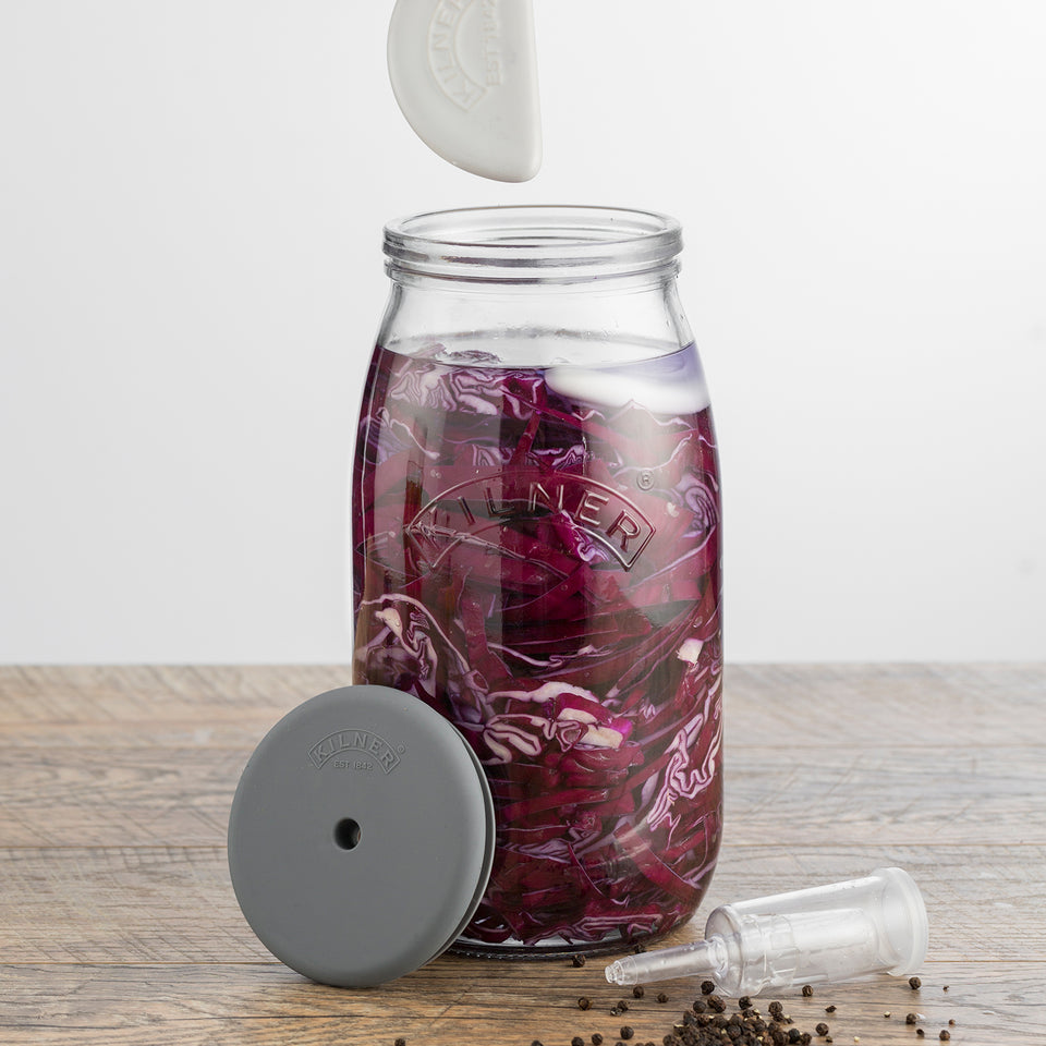 Fermentier-Set groß, Einmachglas mit Silikonventil, 3 Liter 9
