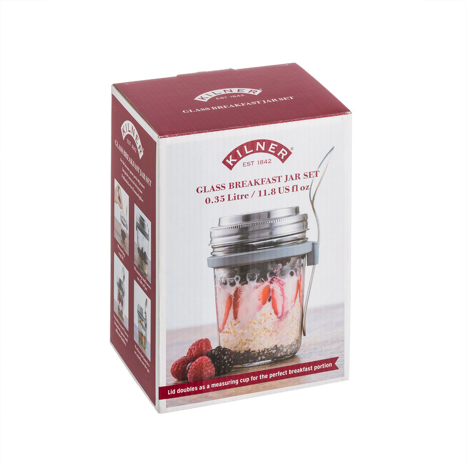 Frühstücksglas mit Löffel, 350 ml9