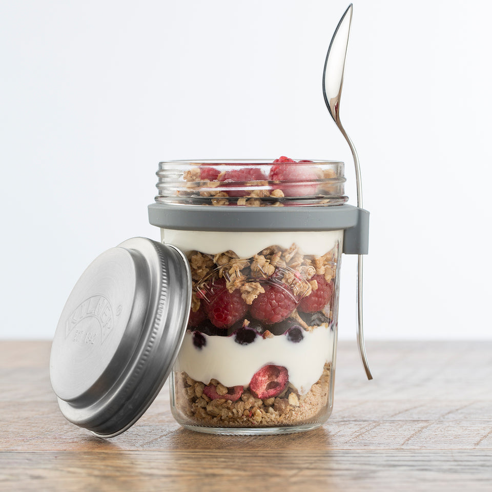 Frühstücksglas mit Löffel, 350 ml 3