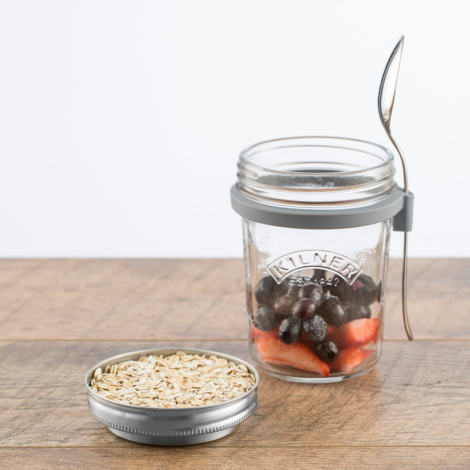 Frühstücksglas mit Löffel, 350 ml 1