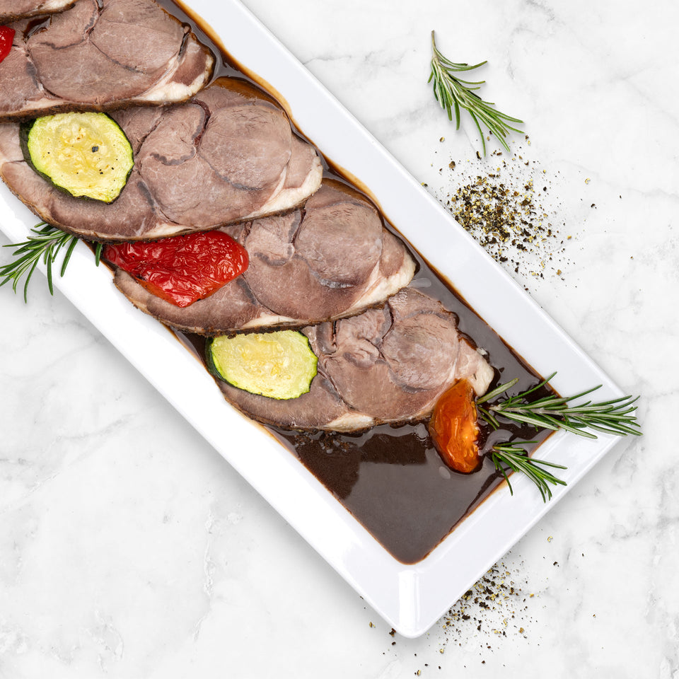 Lammbraten mit Rotweinsoße