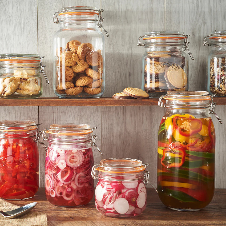 Quadratisches Bügelverschluss-Glas 2 L